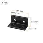 4 Pcs Aluminum Extrusion Profile Corner Bracket Machinery Joint Connectors Black