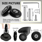 4 Pack 60mm Luggage Wheels Replacement Kit For Suitcase Caster Repair