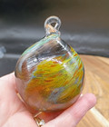 Hand Blown Art Glass Orb  Witch Ball Suncatcher Christmas Ornament  2 5 