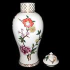 Hollohaza Hungary Chinoiseries 5007 Porcelain Covered Vase Or Urn  15 1 4  Tall 