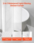 Vevor No Hook Shower Curtain With Snap-in Liner 74 X71 In For Bathroom Showers