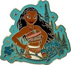 Disney Parks Gold Blue Glitter 2019 Sparkle Stars Castle Princess Moana Pin