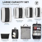 10 Set Compression Packing Cubes compressible Expandable Space Space Saver Bags