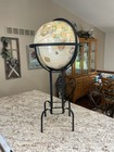 Vtg Replogle 16  Diameter World Globe World Classic Series Metal Stand  40  Tall