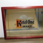 Vintage Ketel One Oranje Orange Flavored Vodka Bar Mirror Wood Frame Sign 26x20