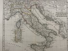 1818 Italiae Antique Original Map  Antique Copperplate Engraving