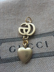 100  Gucci 1 Pieces Silver Vintage Zipper Pull   Metal     Logo Gg Stamped