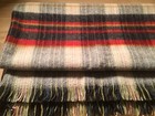 English Heritage 100  Wool Fringed Plaid Blanket Made In Uk  56     46 