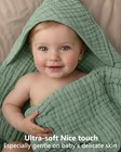 Baby Bath Towels  100  Muslin Cotton Hooded Baby Towels For Newborn  2 Pack B   