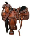Western Trail Saddle Horse Pleasure Floral Tooled Used Leather Tack 15 16 17 18