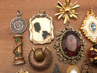 Vintage-now 15 Pcs Victorian Art Deco Style Parts Craft Jewelry Making Lot 34