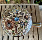 Vintage Mexican Pottery Large Redware Lidded Bean Pot Signed By Antonio Rivera