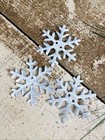 10 Primitive Rustic White Tin Snowflakes 2 25  Cutouts Cutout Farm Winter Shape