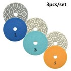 3 Step Diamond Polishing Pads 4 Inch Wet Or Dry For Granite Marble Concrete