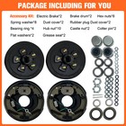 New Electric Trailer Self Adjusting Brake 5-5   Hub Drum Kit For 3500 Lb Axle 