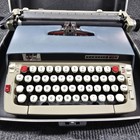 Vintage Smith Corona Classic 12 Typewriter Blue Gray Manual Portable Case Usa