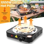 Electric Countertop Single Burner Cooktop Cast Iron Hot Plate Stove 1000w Cooker