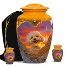 Dog Lover Cremation Urn For Ashes - Personalized Memorial Urn 10 Inch 3 Inch