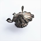 Vtg Sterling Silver Spanish Oyster Dolphin Form Horseradish Pot Spoon D Garcia