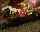 New Bright Holiday Express Locomotive Engine 387 Gs 384 Train Santa s Fe
