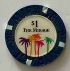 The Mirage Hotel Casino  1 Chip Las Vegas Nevada Palm Tree
