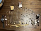 Vtg Costume Jewelry Lot  Watches  Necklaces  Earrings  Miscellaneous rings