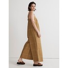 Madewell Plus Windowpane Super Wide Leg Jumpsuit Olive Surplus Size 16