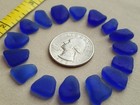 Genuine Beach Sea Glass Surf Tumbled Cobalt Blue Ocean Frosted Tiny Small V05