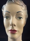 Mcm Millinery Mannequin Head Bust 1950s Plaster Original Mid Century Modern Wow 