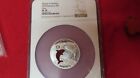 2020 Barbados Shapes America Cut-out Hr 1 Oz Pr  999 Silver Orca Whale Ngc Pl70