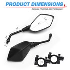 2pcs Rearview Side Rear View Mirror Universal Motorcycle 7 8  22mm Handlebar End