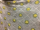 Vintage Knit 3d Yellow Rose Flowers Lap Blanket Afghan Throw 48  X 68   Crochet