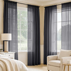 Miulee Black Sheer Curtains 84 Inches Long 4 Panels 42 X 84 Inches