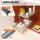 2 Tier Pull Out Cabinet Shelf  66lbs Under Sink Kitchen Storage Organizer
