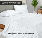 6 Pack Bulk Flat Sheet Set - Top Sheets - Soft 1800 Microfiber - Wrinkle   St   
