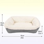 Winter Warm Pet Bed For Dogs Cats Soft Fleece Sleeping Kennel Removable Cushion