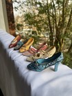 Lot Of 6 Mini Resin Shoe Figurines Vintage Victorian Style Collectible Decor