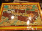 Vintage 1968 Marx Fort Apache Tin Litho Carry-all Play Set  4685 W  Accessories