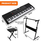 Digital Music Piano Keyboard - Portable Electronic Instrument W Stand - 61 Key