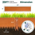 8 h X 40 l X 6 Packs Corten Steel Landscape Edgings Garden Egings For Yard Lawn