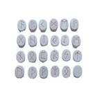 Norse Viking Elder Futhark Witchcraft Wiccan Porcelain Rune Set W  Bag 24 Stones
