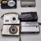 Lot Of 11 Cameras Sony Handycam Canon Powershot Samsung Panasonic Casio As Is