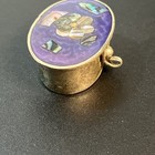 Vtg Taxco Mexico Sterling Silver Mother Of Pearl Flower Inlay Trinket Pill Box