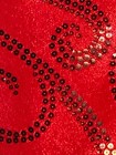 Gk Red Mystique Child Medium Black Sequinz Gymnastic Tank Leotard Sz Cm Nwt 