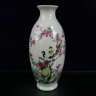 8 8  A Pair Chinese Pastel Porcelain Handpainted Exquisite Flowers birds Vase
