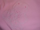 The Baby Place Pink White Stripe Bear Receiving Blanket 