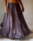 Gray Skirt Maxi -m L Xl Os 1x 2x 3x 4x 5x 6x  Plus Bias Ruffled Flounce Elastic