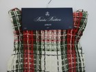 Brooks Brothers Christmas Apron Classic Red Green Plaid Holiday Kitchen Nwt