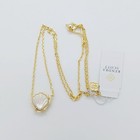 New Kendra Scott Brynne Gold Short Pendant Necklace In White Shell