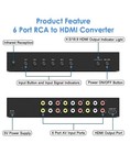 6 Port Rca To Hdmi Converter 1080p Output   16 9 4 3 Aspect Ratio Pal ntsc